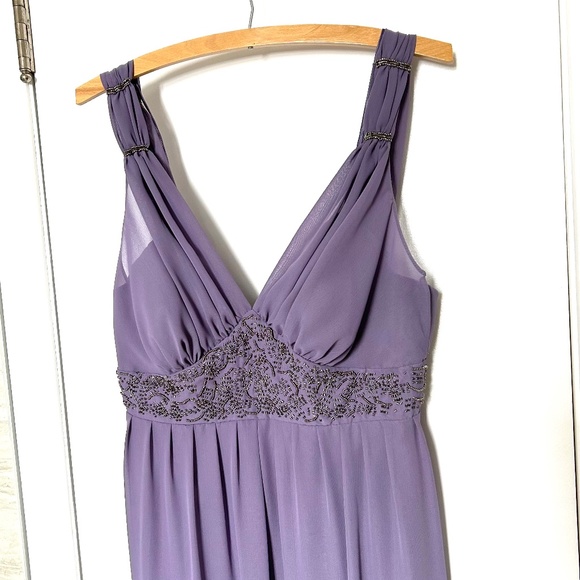 Evening Gown by Oblique  with beaded midriff Size 8 - Picture 7 of 9